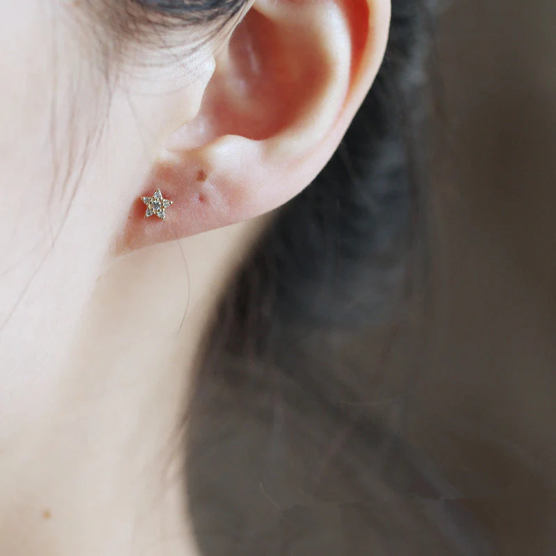 【🎇HOT SELL】Silver Star & Moon Earrings