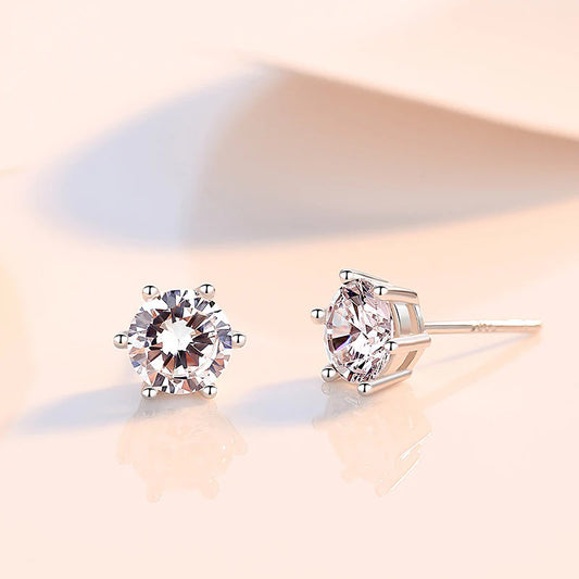 【💫HOT SELL】Silver Zircon Stud Earrings